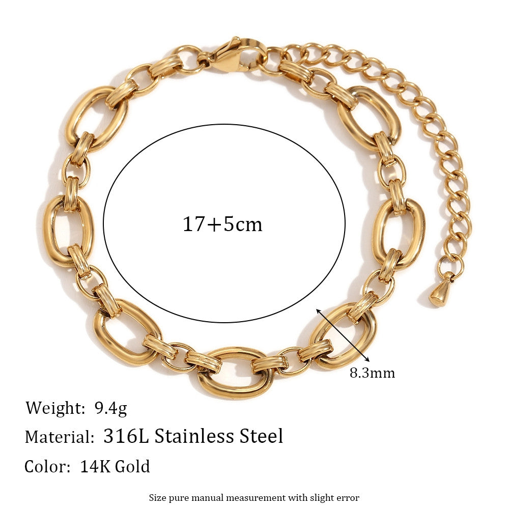 14k Gold Stainless Steel Waterproof 4/6/8/10mm Multi Size Stainless Steel Bow Tie Necklace