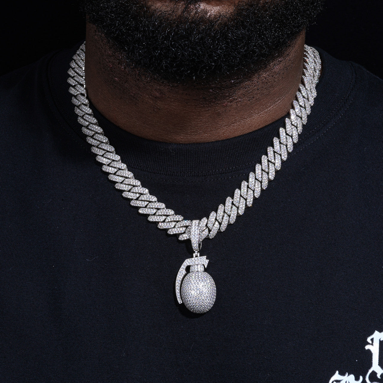 Just Bombs | Moissanite Diamond Sterling Silver D Color Grenade Hip Hop Pendants