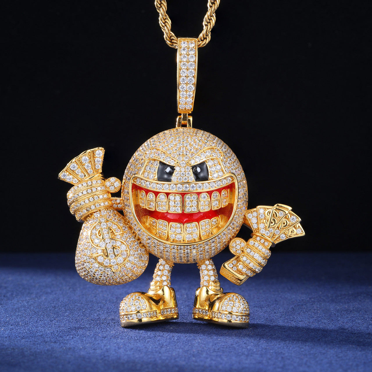 Crazy Bout My Paper | Moissanite Diamond Money Bag Iced Blinged Out Pendant