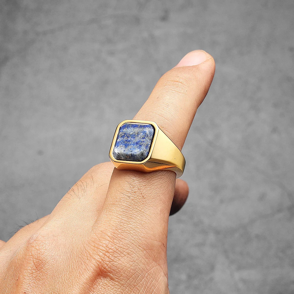 The Galaxy | 14k Gold Black over No Fade Stainless Steel Interstellar Starry Sky Men Rings