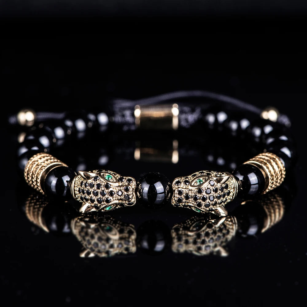 Royal Leopard | VVS Diamond CZ Tiger's-Eye Iced Blinged Out Luxury Bracelet