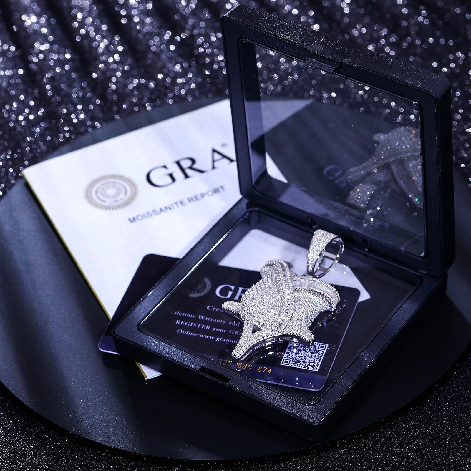 Diamond Rose | 925 Sterling Silver Moissanite Rose Flower D Color Hip Hop Pendant Necklace