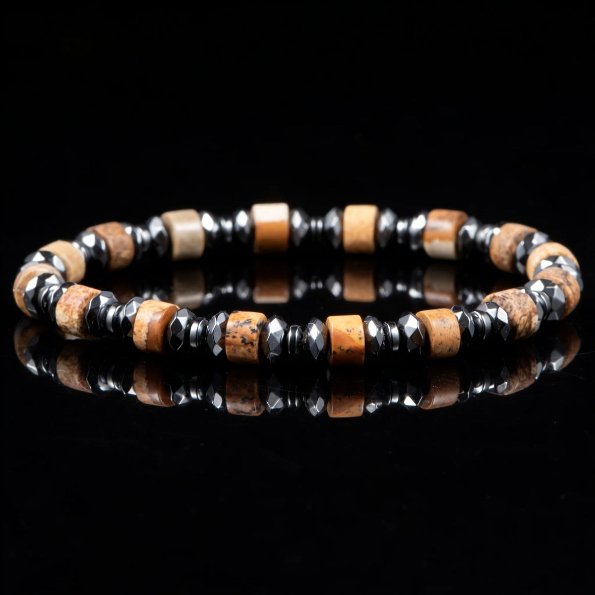 Nature's Ice | Natural Hematite Stone Elastic adjustable Luxury Hip Hop Bracelets,