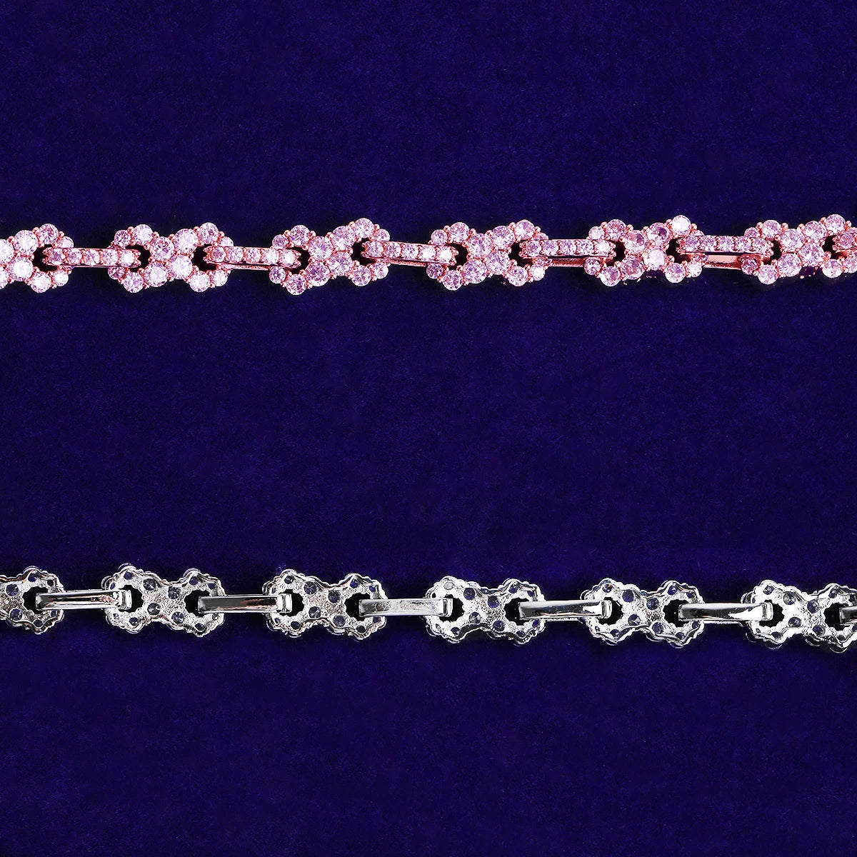 Infinite Cuban | Iced Blinged Out VVS Diamond CZ Infinity Cuban Link Chain Bracelet