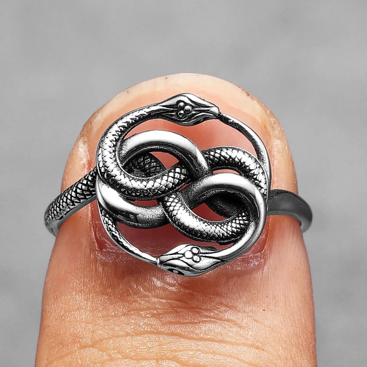 Jormungandr | 316L No Fade Stainless Steel Mythical Snake Midgard Serpent Ring