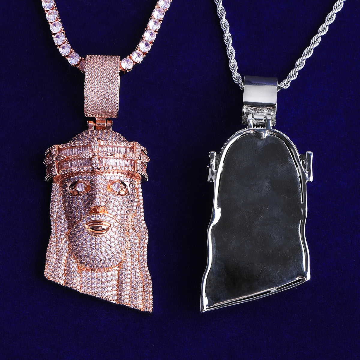 Baguette Crowned | VVS Diamond CZ Luxury Iced Blinged Out 5AA+ Stone Jesus Piece Pendant