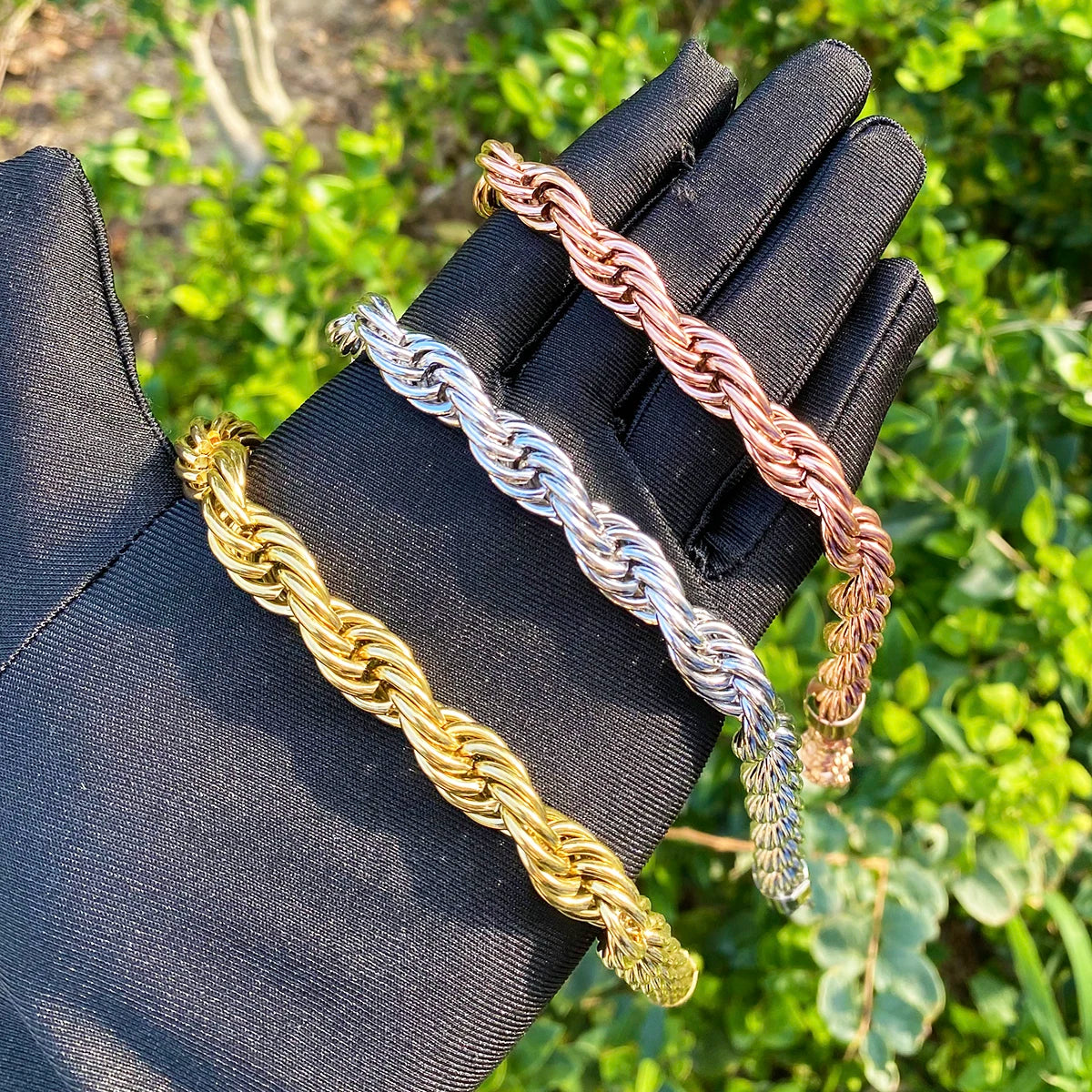 10MM Belcher Rope | 24k Gold Solid Stainless Steel Belcher Clasp Hip Hop Chain Necklace