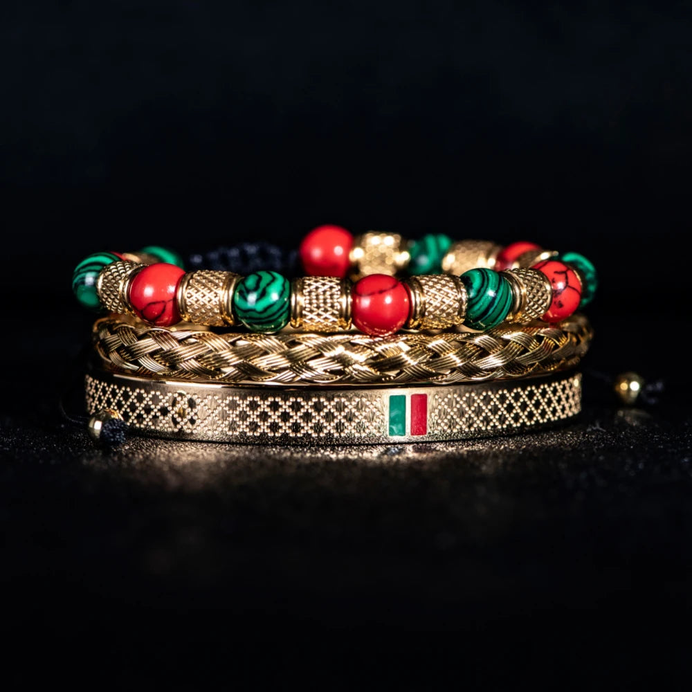 G Slide ll | Hand-Woven 18k Off Solid No Fade Stainless Steel Hip Hop Luxury Bracelet