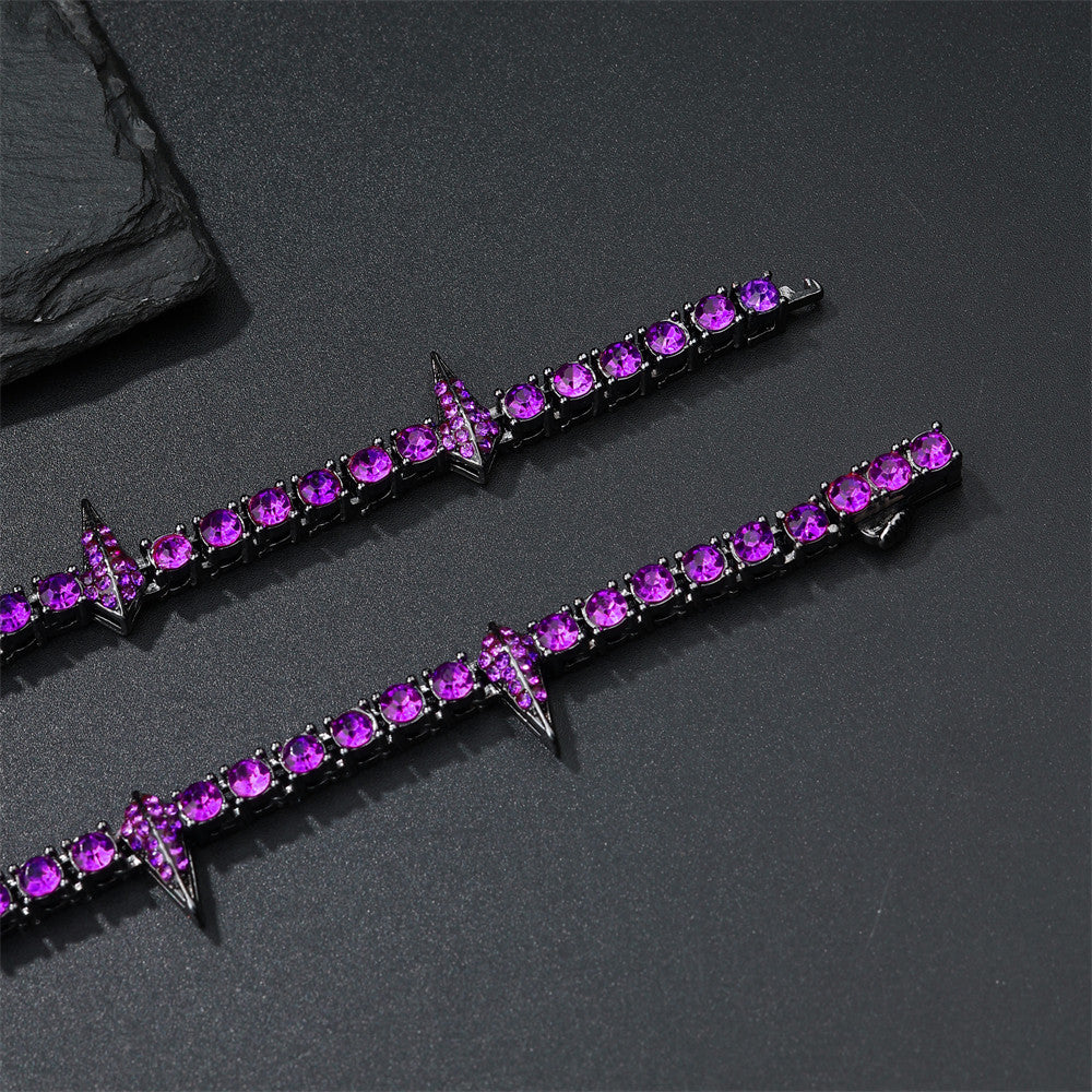 Iced Spike II | Hip Hop Street Wear Colorful Tennis Chain Necklace