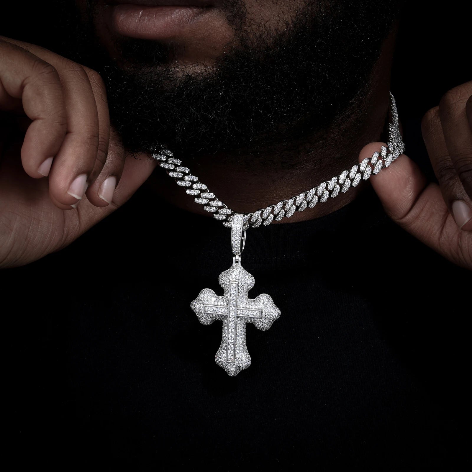 Spirit Within | Luxury Moissanite Diamond Solid 925 Silver Hip Hop  Cross Pendant