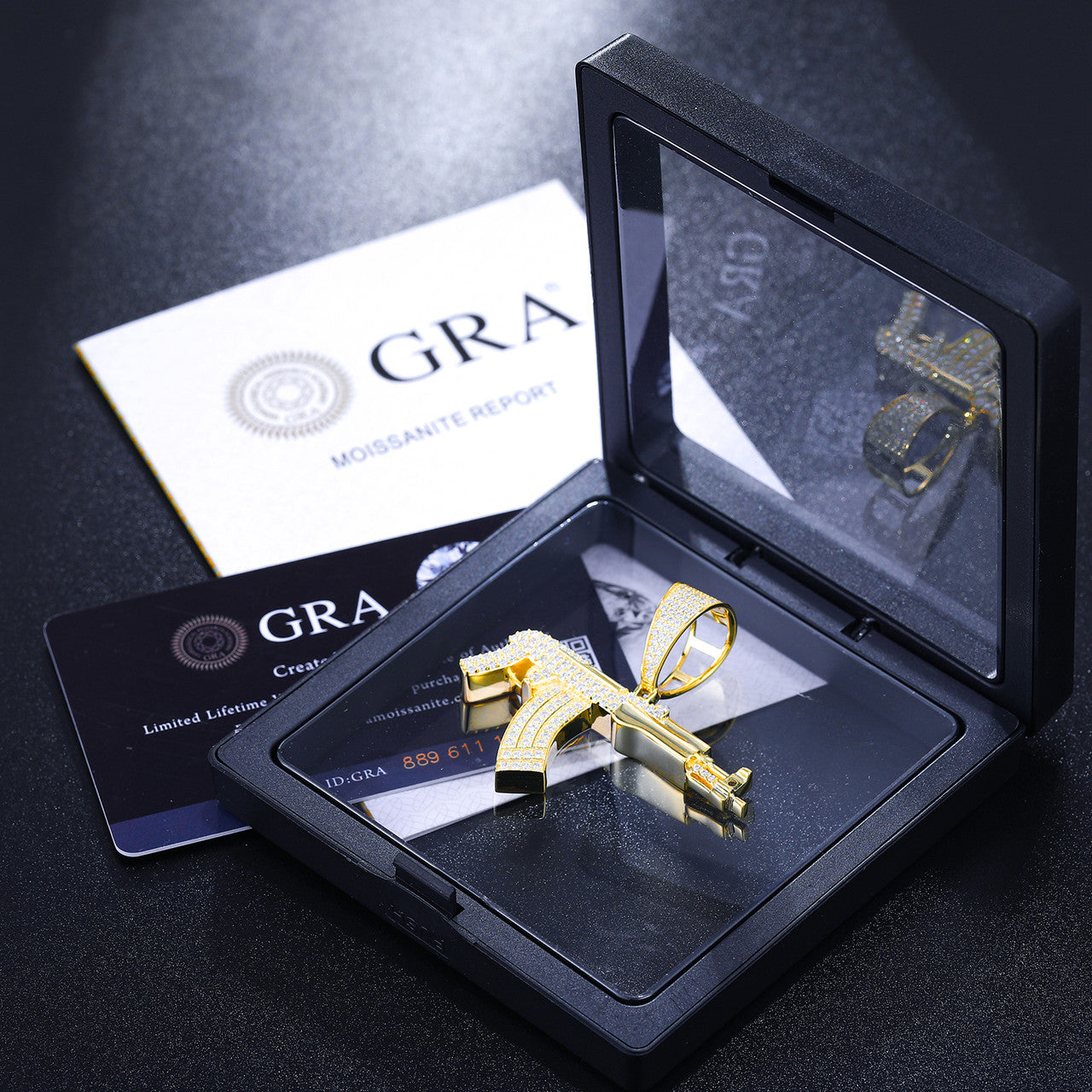 The Chopper | Mens Solid 925 Sterling Silver Submachine Gun Hip Hop Pendant