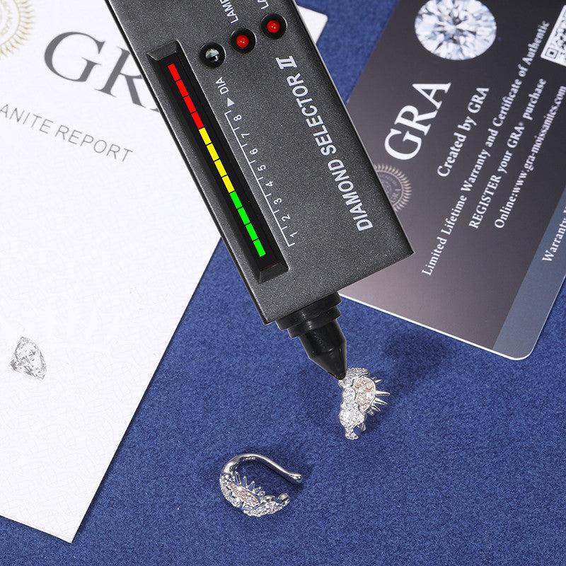 Sunny Clouds | Sterling Silver Moissanite Diamond Sun Rays Clouds Clip On Earrings