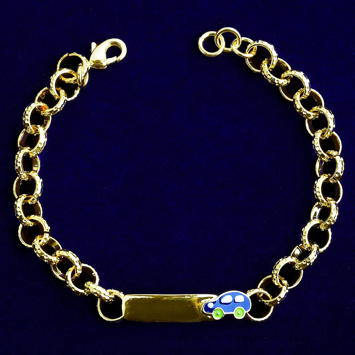 My Wheels | Rolo Link ID Tag Hip Hop little Mini Buggy Car Lobster Clap Bracelet