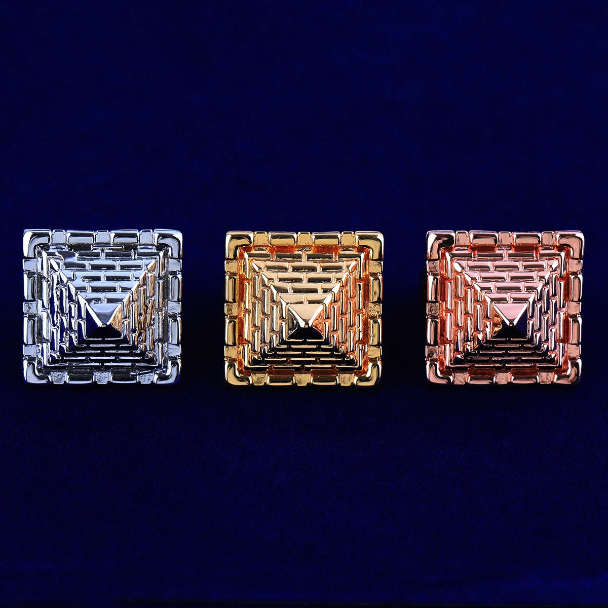 Pyramid Ring | Ancient African 24k Gold 925 Silver Egyptian Pyramid Ring