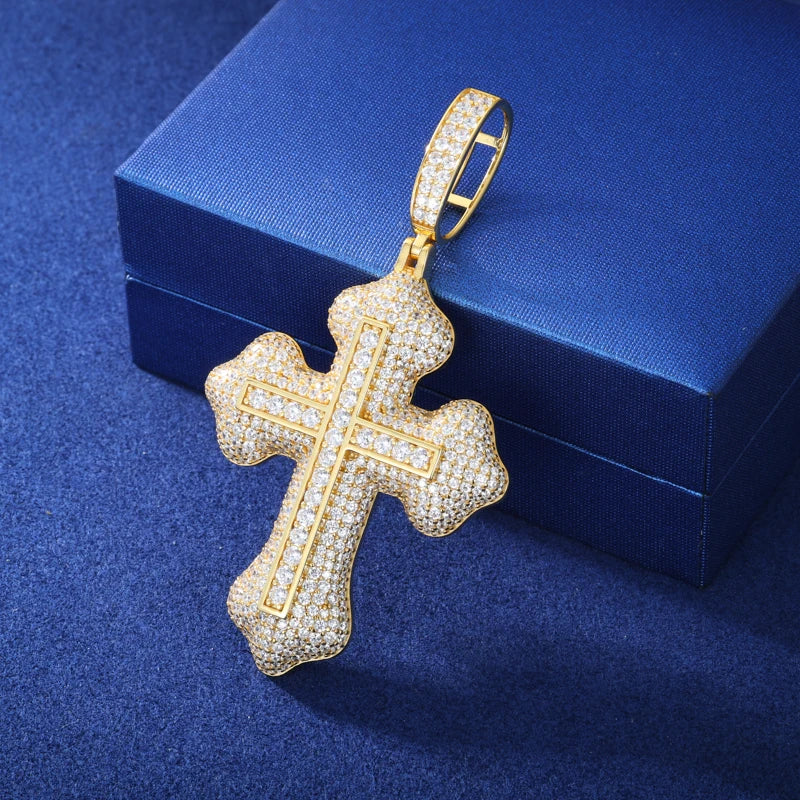 Spirit Within | Luxury Moissanite Diamond Solid 925 Silver Hip Hop  Cross Pendant