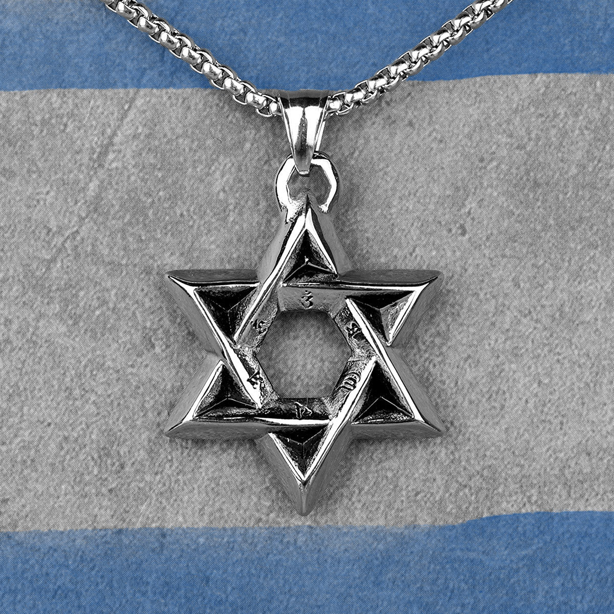 Star Of David | Judaism Hexagram 316L No Fade Stainless Silver Pendant