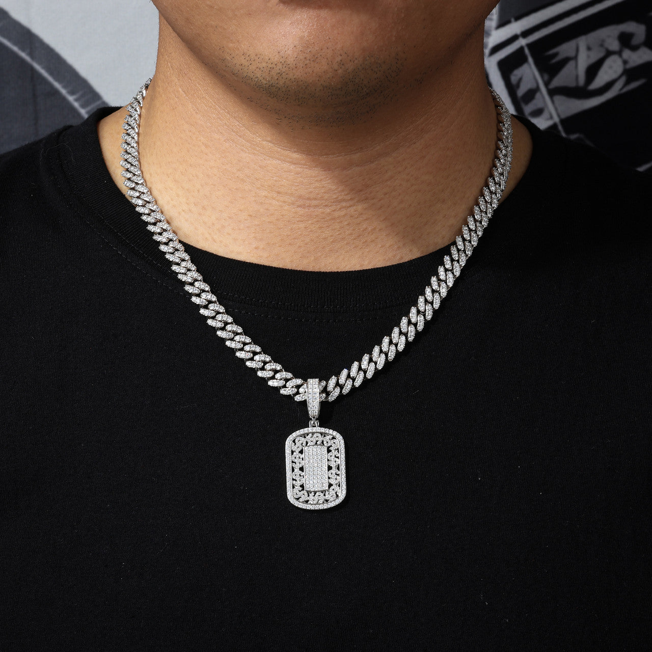 Dem Diamond Boys | Solid Silver Moissanite Diamond Dollar Sign Tag Hip Hop Pendants