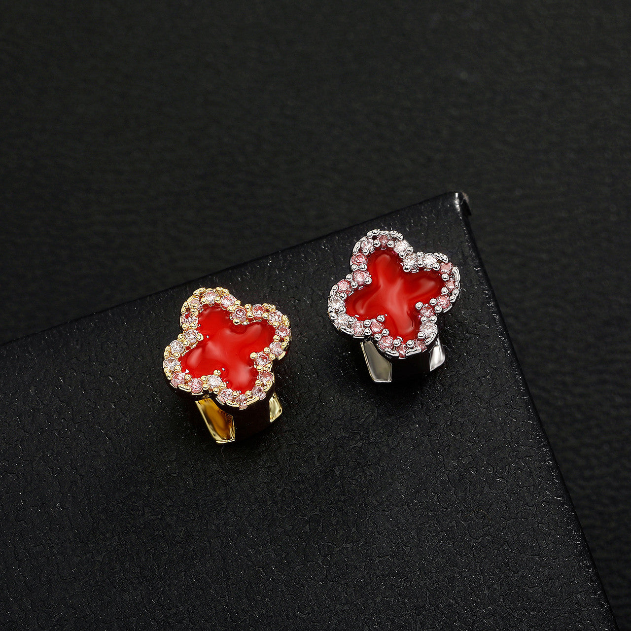 Red Star | VVS Diamond CZ Slick Single Tooth Teeth Hip Hop Mouth Grillz