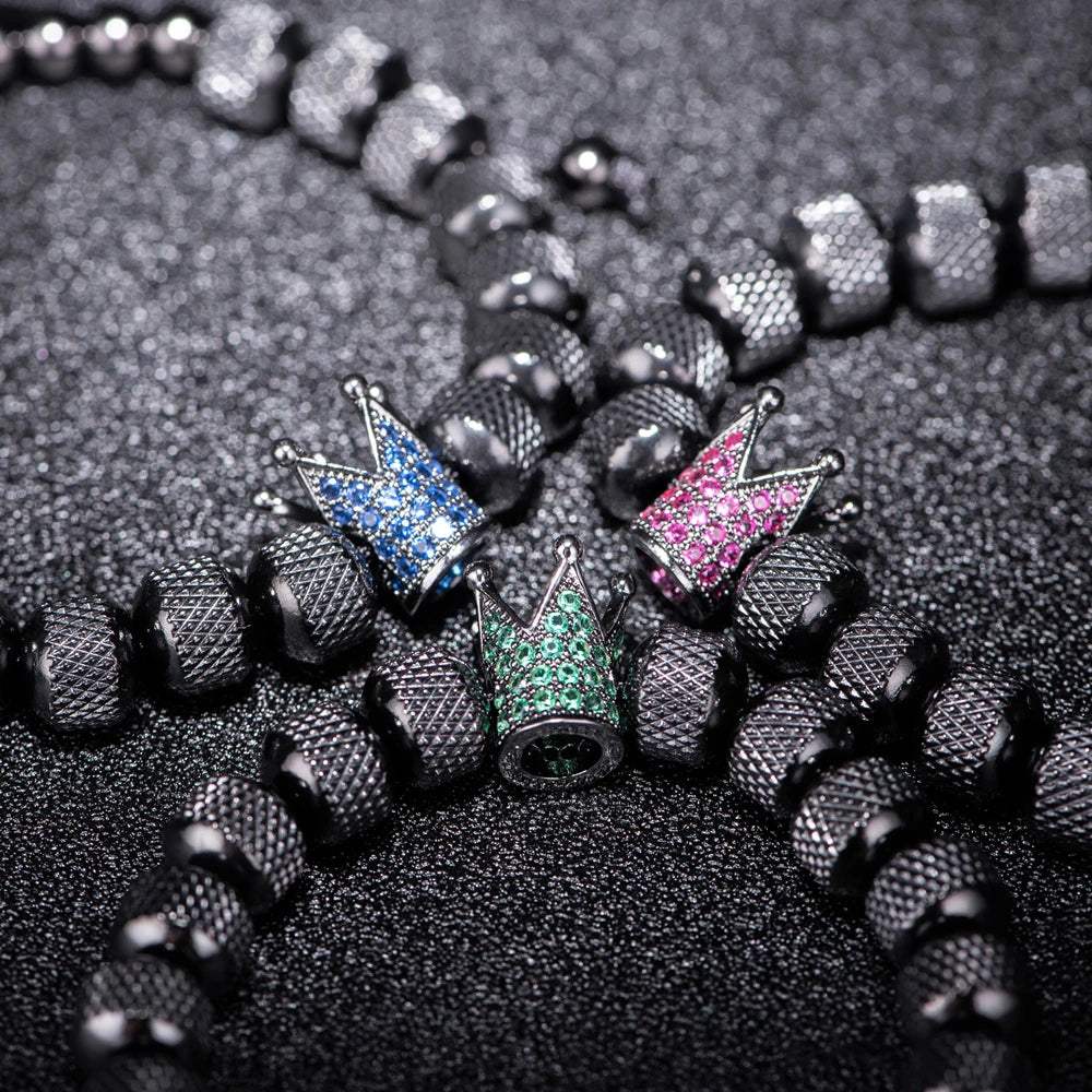 Blessings | VVS Diamond CZ 8MM Kings Crown Iced Blessings Gift Card Message Bracelet