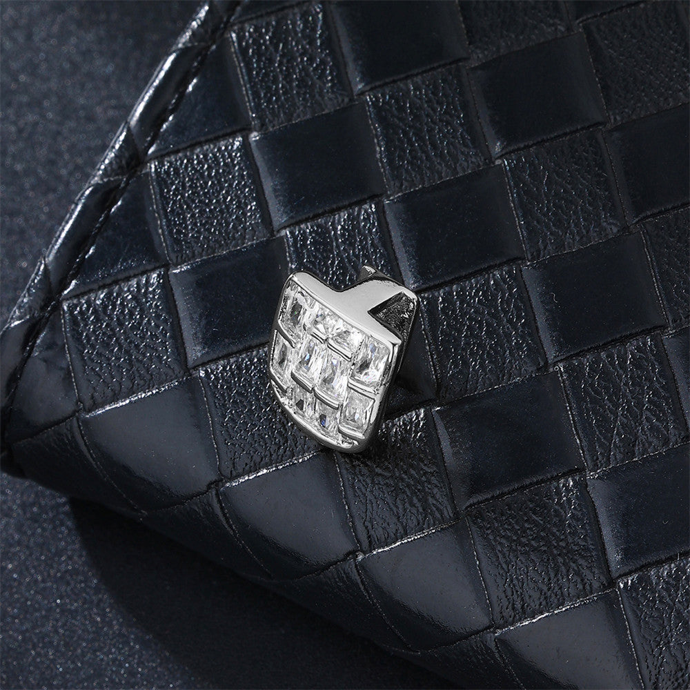 Single Baguette | Hip Hop VVS Diamond CZ Iced Blinged Out Baguette Stone Teeth Tooth Mouth Grillz