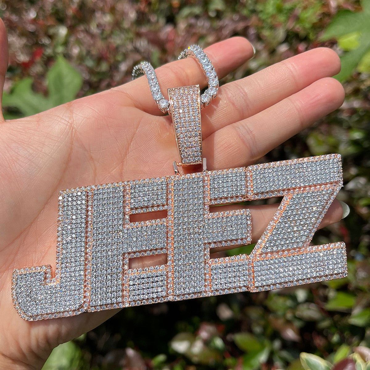 FastLane | Hip Hop Custom Made Iced Prong Set VVS Diamond CZ Letter Pendant