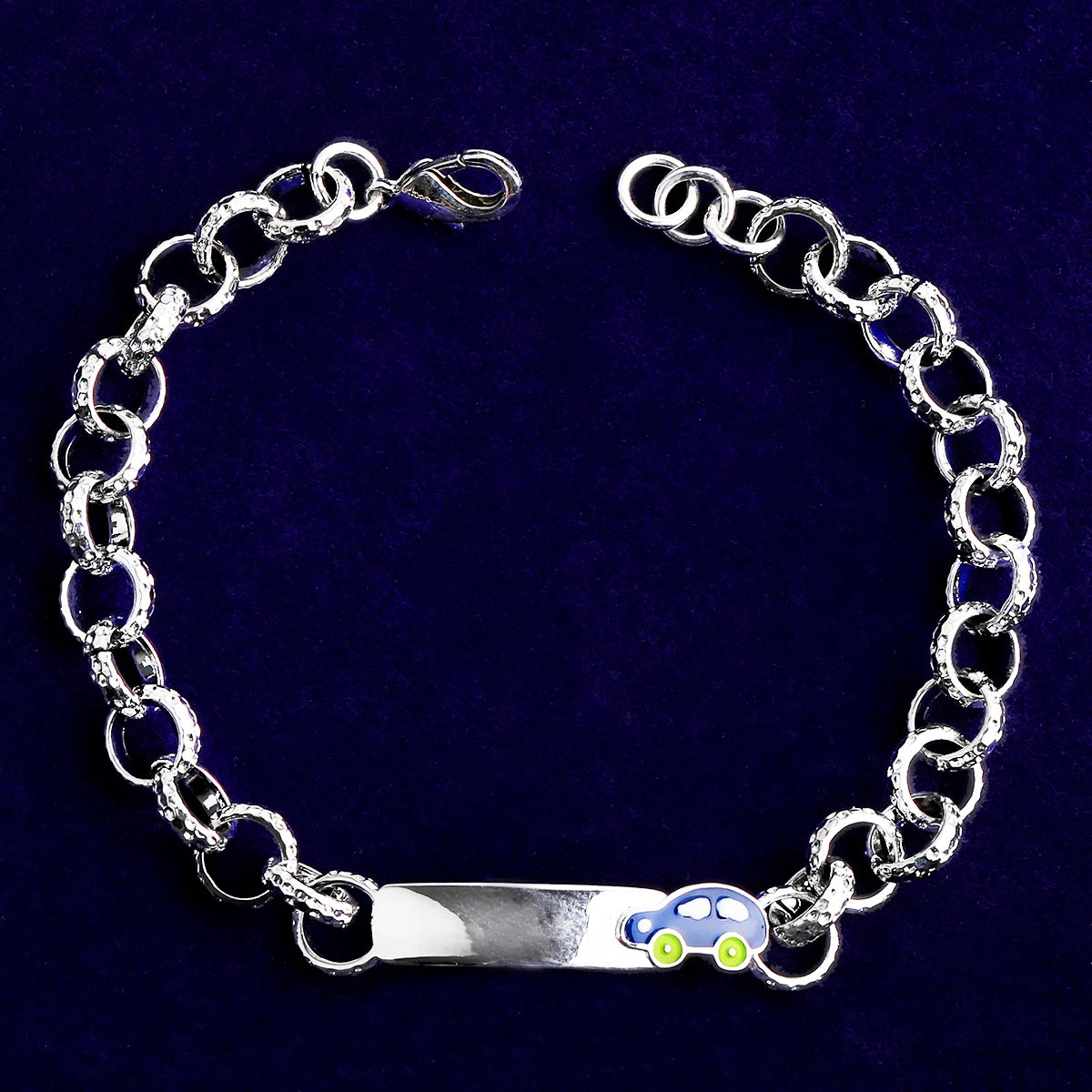 My Wheels | Rolo Link ID Tag Hip Hop little Mini Buggy Car Lobster Clap Bracelet