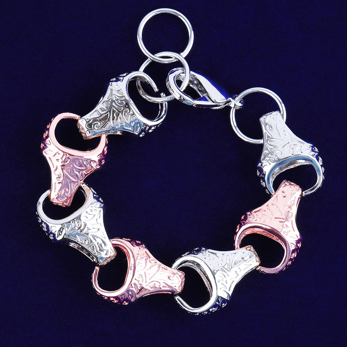 Be Large | Designer Acorn Link 24k 925 Silver Rose Gold Hip Hop Link Bracelet