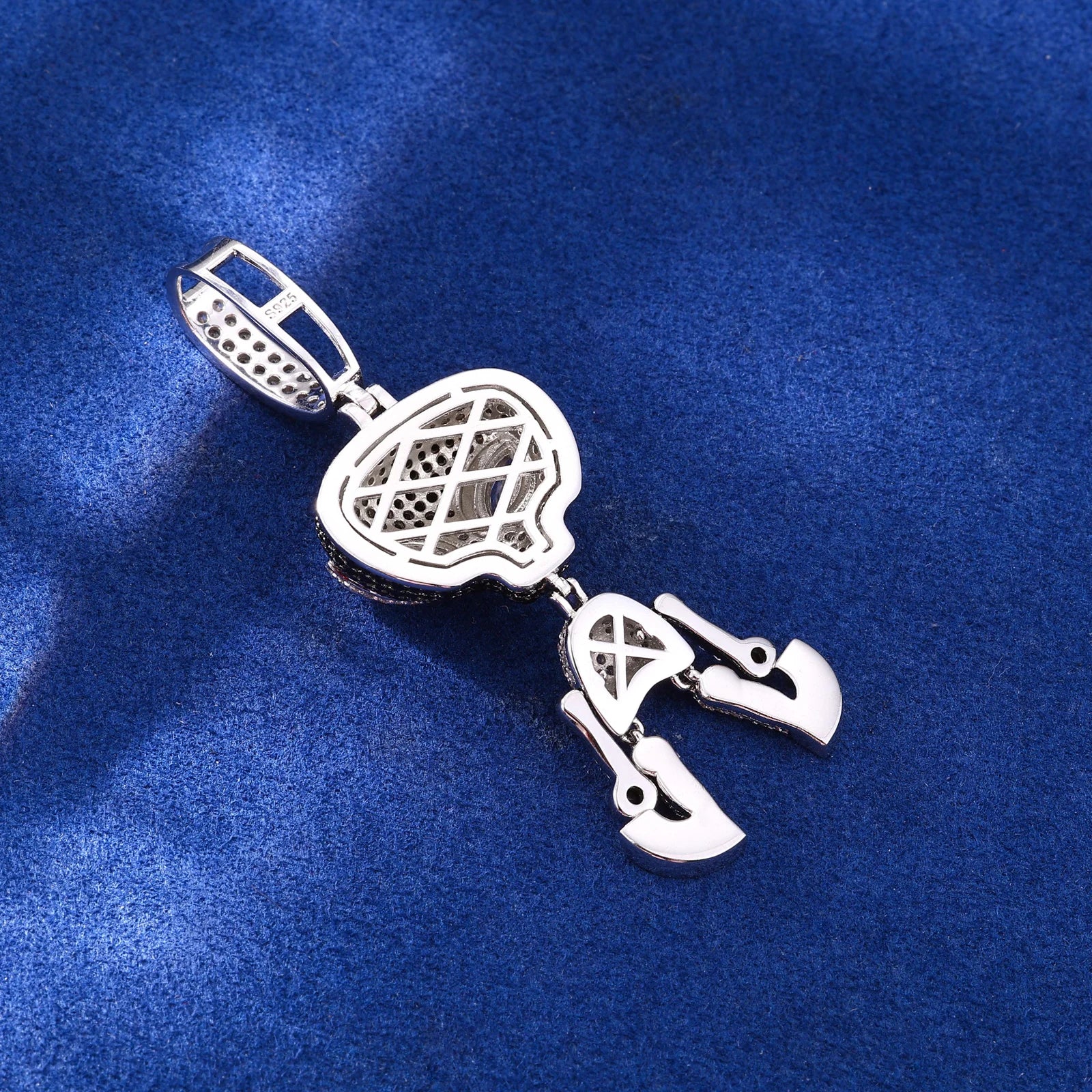 I Am A Martian | VVS Diamond CZ Alien Iced Bling Out Moissanite Solid 925 Silver Pendant