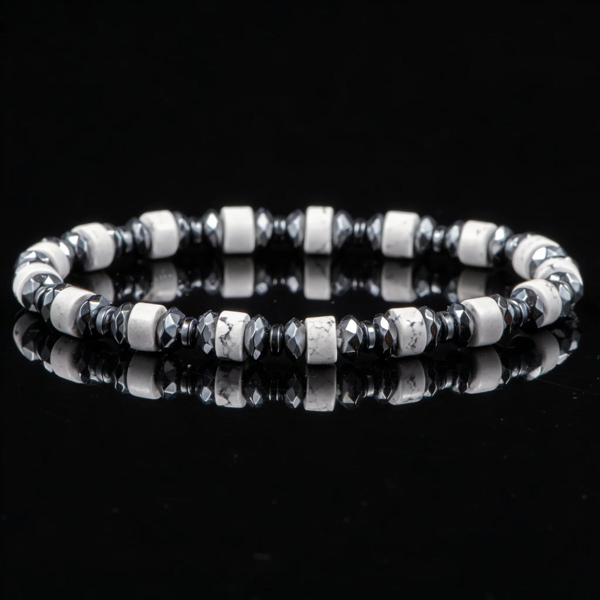Nature's Ice | Natural Hematite Stone Elastic adjustable Luxury Hip Hop Bracelets,