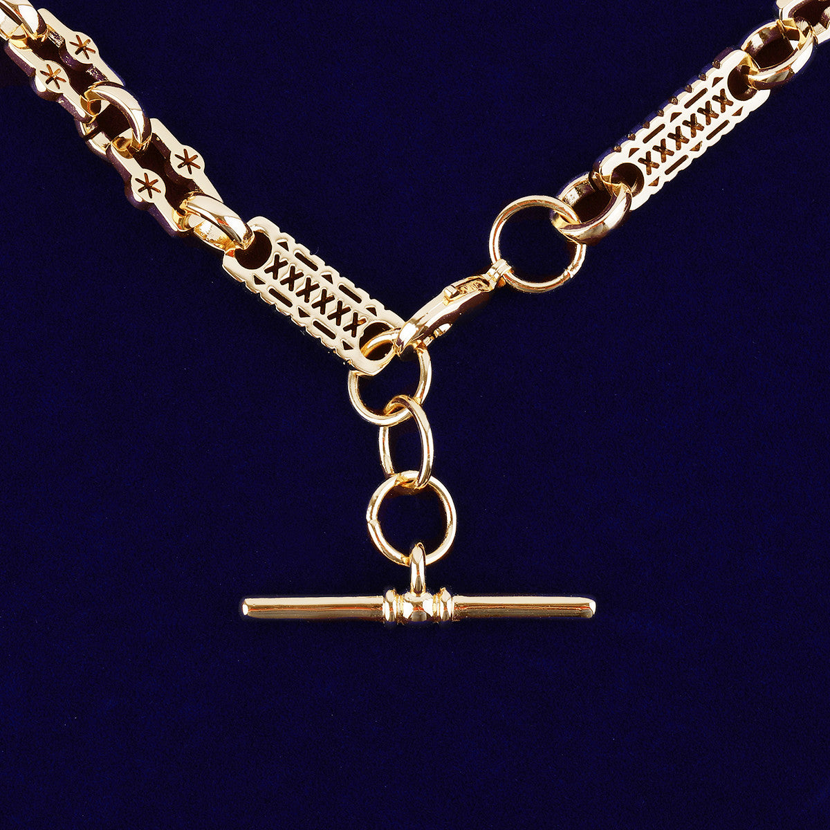 T- Bar | Designer Star Link 24k 925 Silver Rose Gold Street Wear Chain Necklace