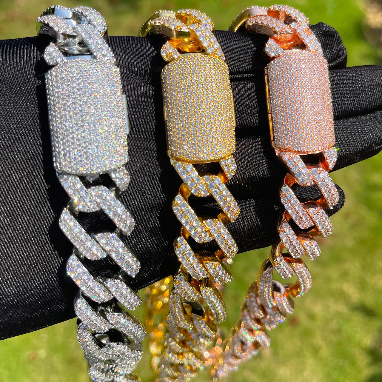 The Cubaro | Cuban Link Figaro Mixed Prong Set Link VVS Diamond Hip Hop Chain