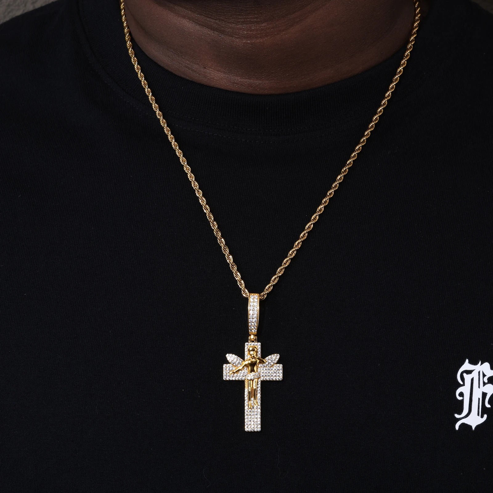 All Seeing Cross | 925 Sterling Silver D VVS1 Moissanite All Seeing Eye Hip Hop Cross Pendant