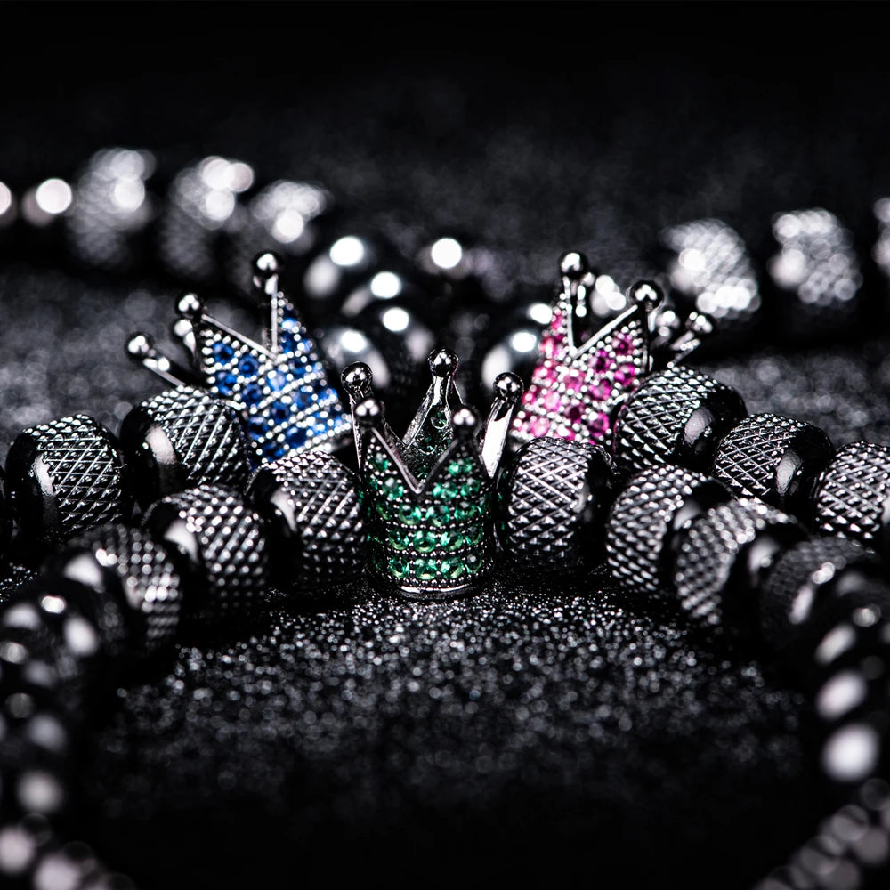 Blessings | VVS Diamond CZ 8MM Kings Crown Iced Blessings Gift Card Message Bracelet