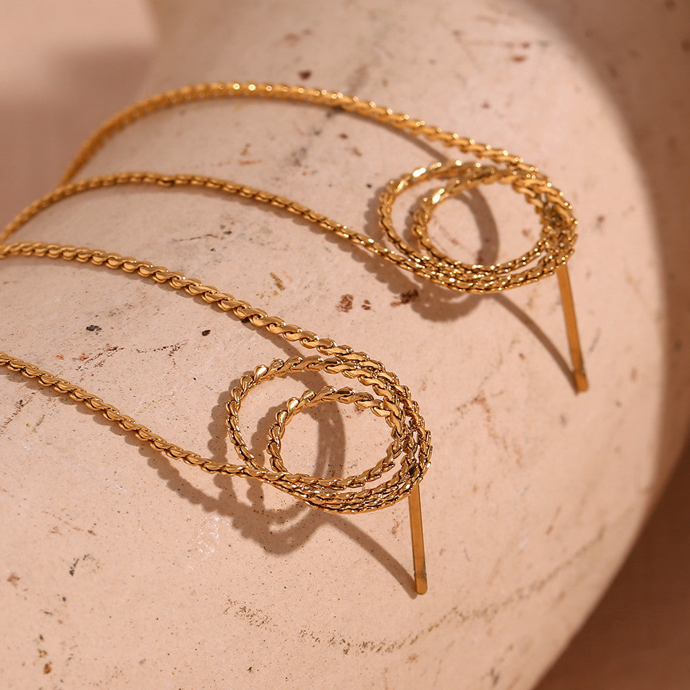 Tassel Drop | Woven 18k Gold Over Stainless Steel Long Elegant Earrings