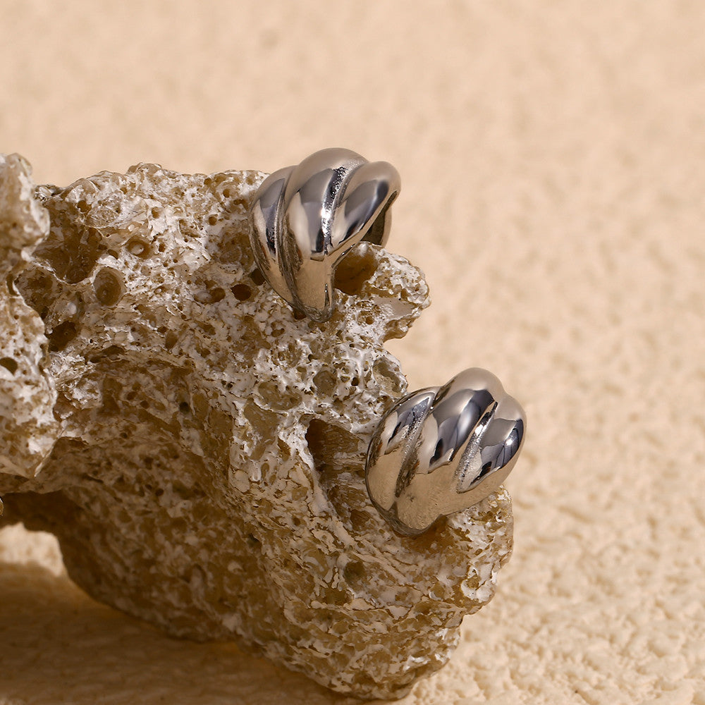 Women's Sea Shall Shaped 18k Gold Stainless Steel Waterproof Tarnish Free Earrings