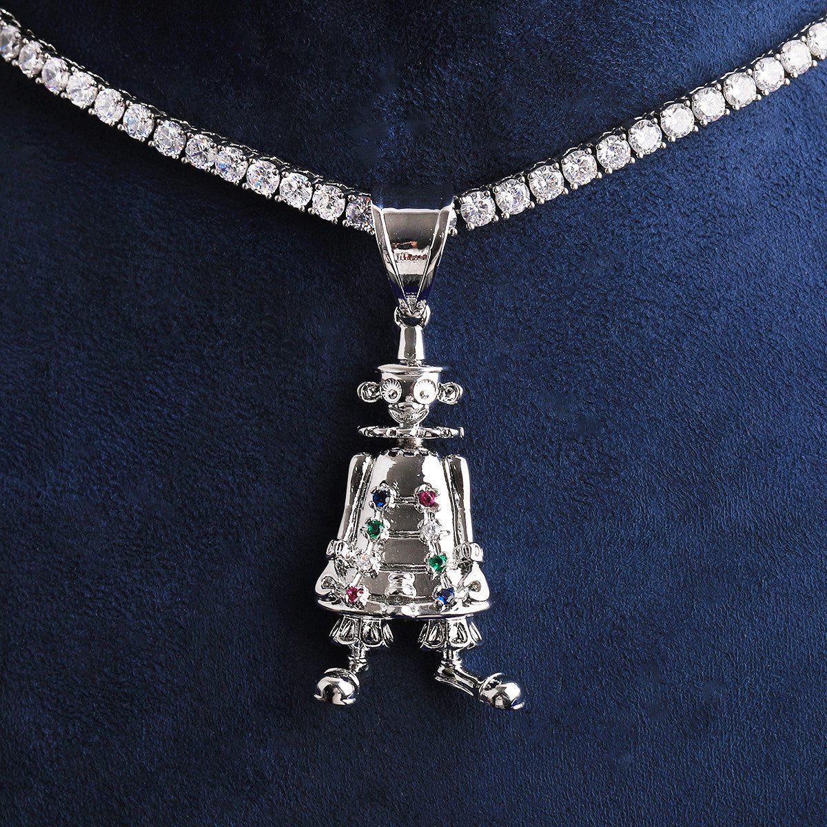 Steam Punk&#39;ed | VVS Diamond CZ Clown Monkey Robot Hip Hop Pendant