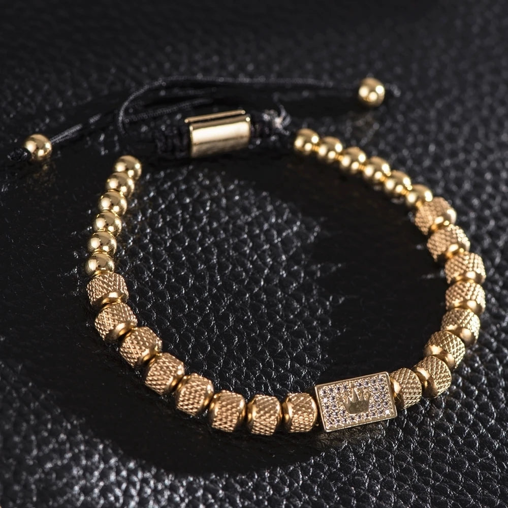 Regal Steel Armlet | Kings Crown No Fade Stainless Steel Luxury Bracelet