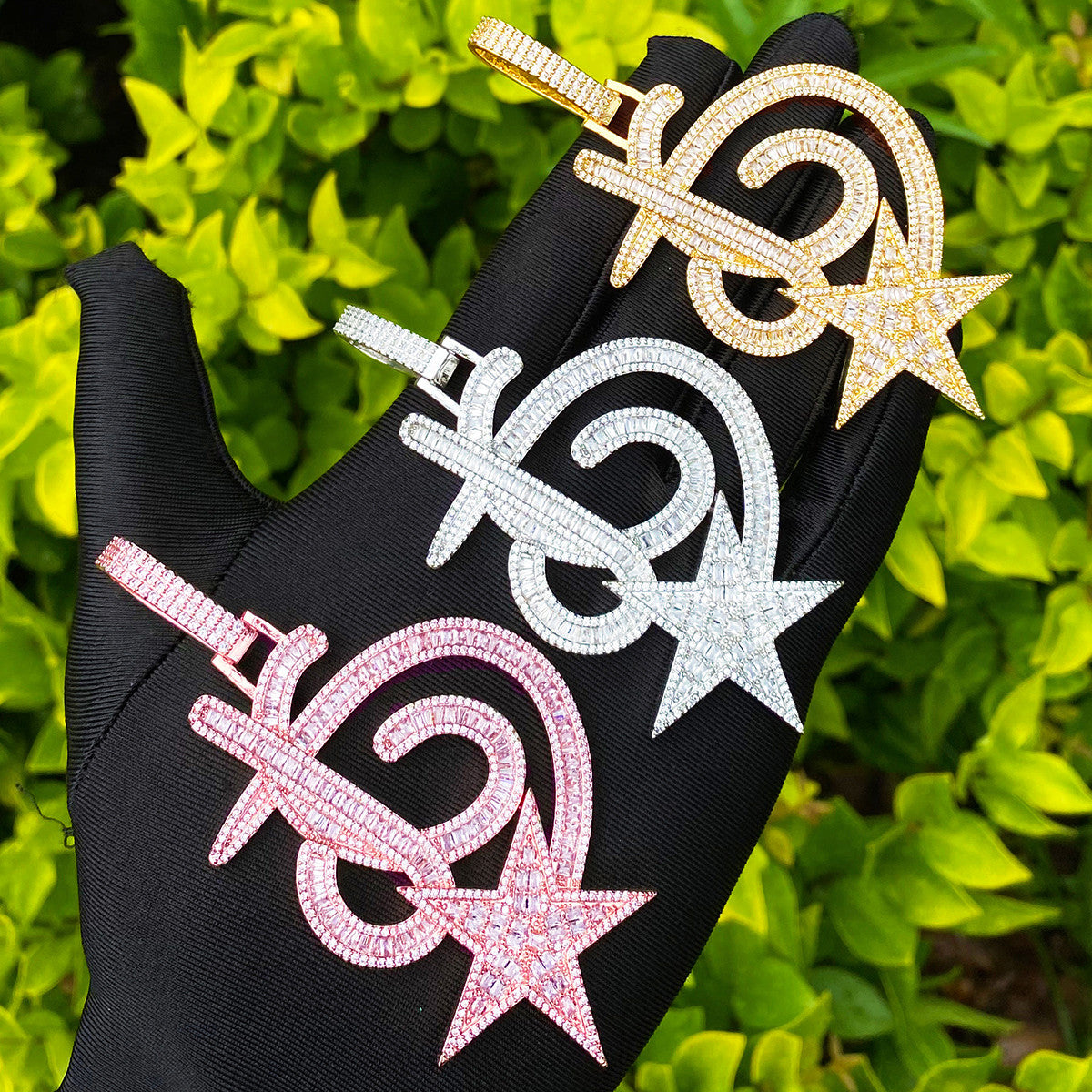 JG Star | VVS Diamond CZ Super Star Iced Blinged Out Hip Hop Pendant Chain Necklace