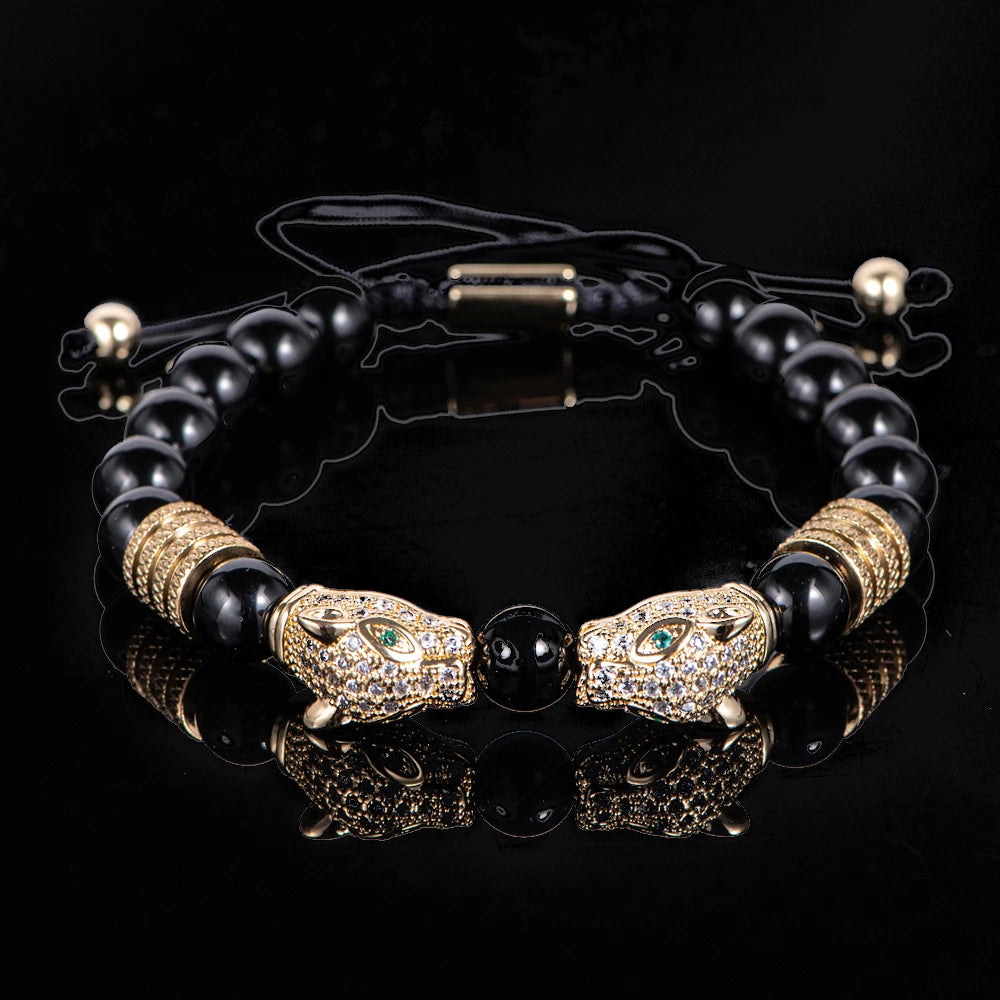 Royal Leopard | VVS Diamond CZ Tiger's-Eye Iced Blinged Out Luxury Bracelet