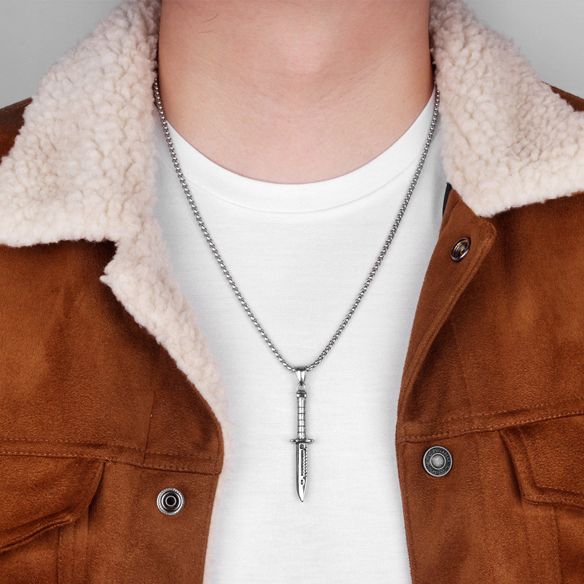 Dagger | 316L No Fade Stainless Steel Knife Men's Street Wear Hip Hop Pendant