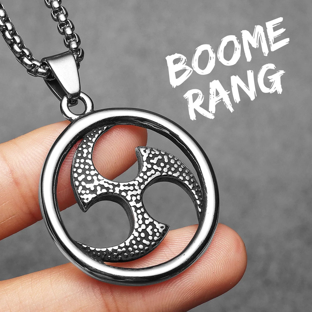 Retro Boomerang | Solid No Fade Stainless Steel Street Wear Hip Hop Fashion Pendant