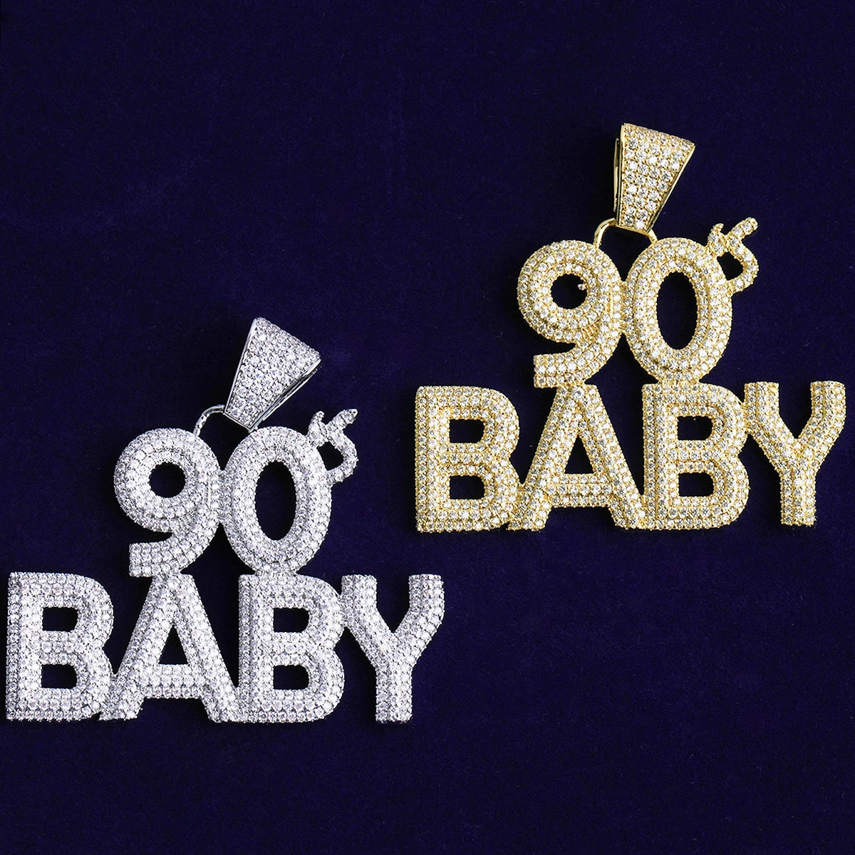 90's Baby | VVS Diamond CZ Iced Blinged Out Hip Hop 5AA+ Pendant Chain
