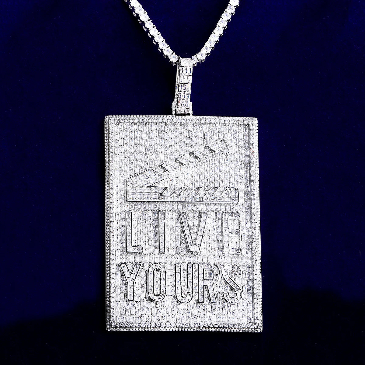 The World Stage | VVS Diamond CZ Live Yours Iced Blinged Out Hip Hop Pendant