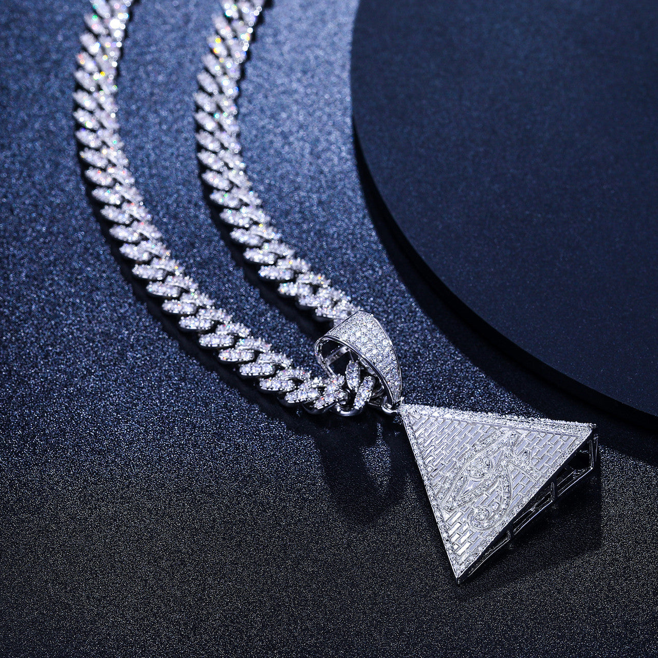 The Pyramid | Eye Of Horus Moissanite Diamond Solid 925 Hip Hop Pendant