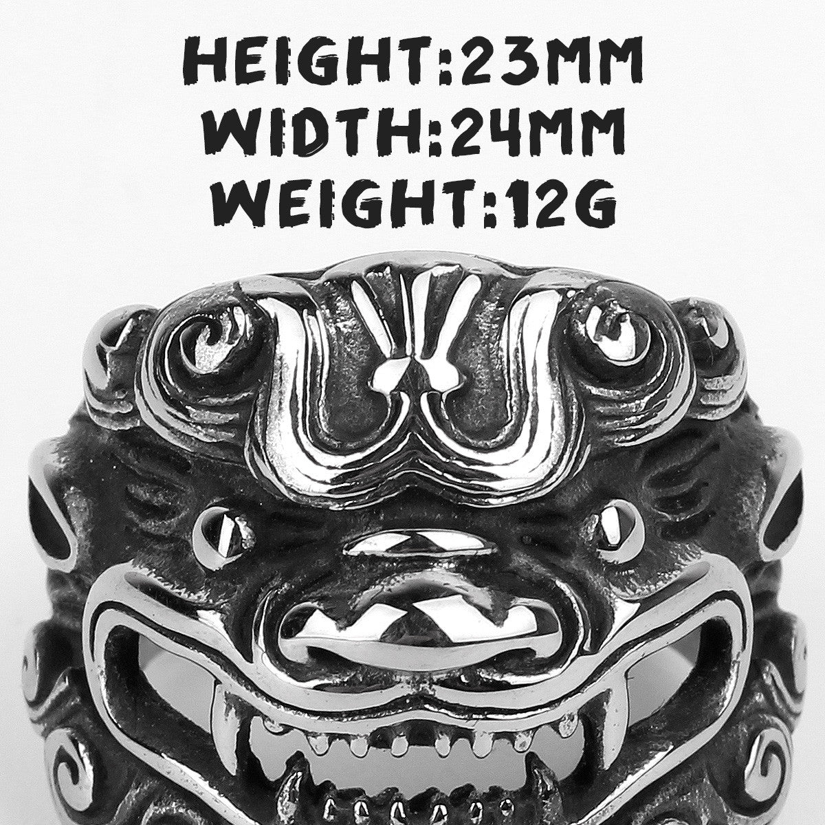 God Beast | 316L No Fade Stainless Steel Chinese Mythical Style God Beast Unique Ring