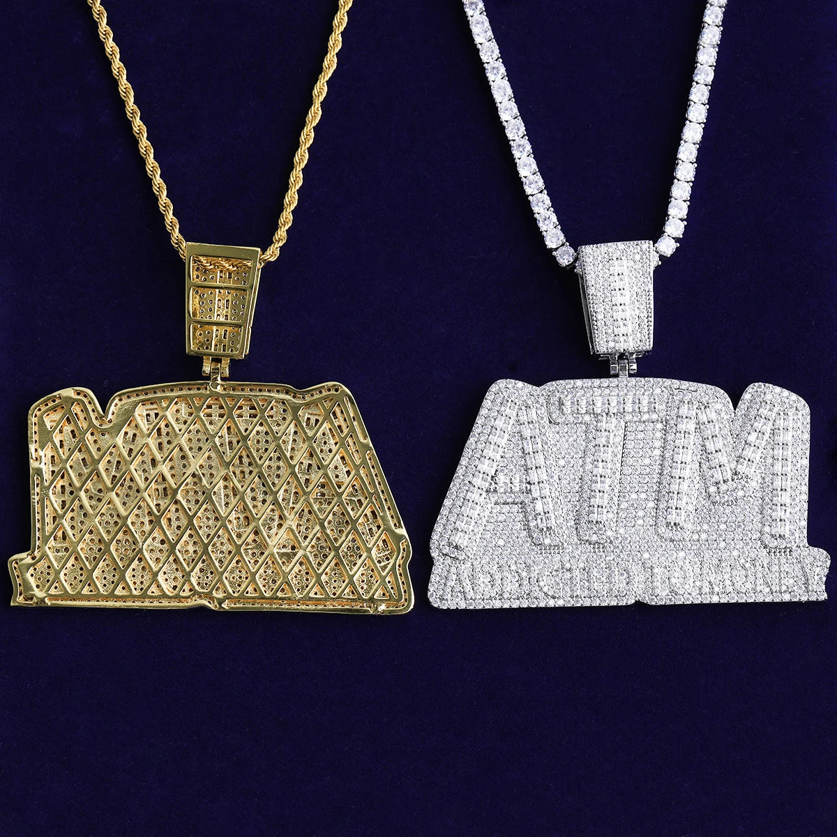 ATM | Iced Blinged Out Addicted To Money Hip Hop 5AA+ VVS Diamond CZ Pendant