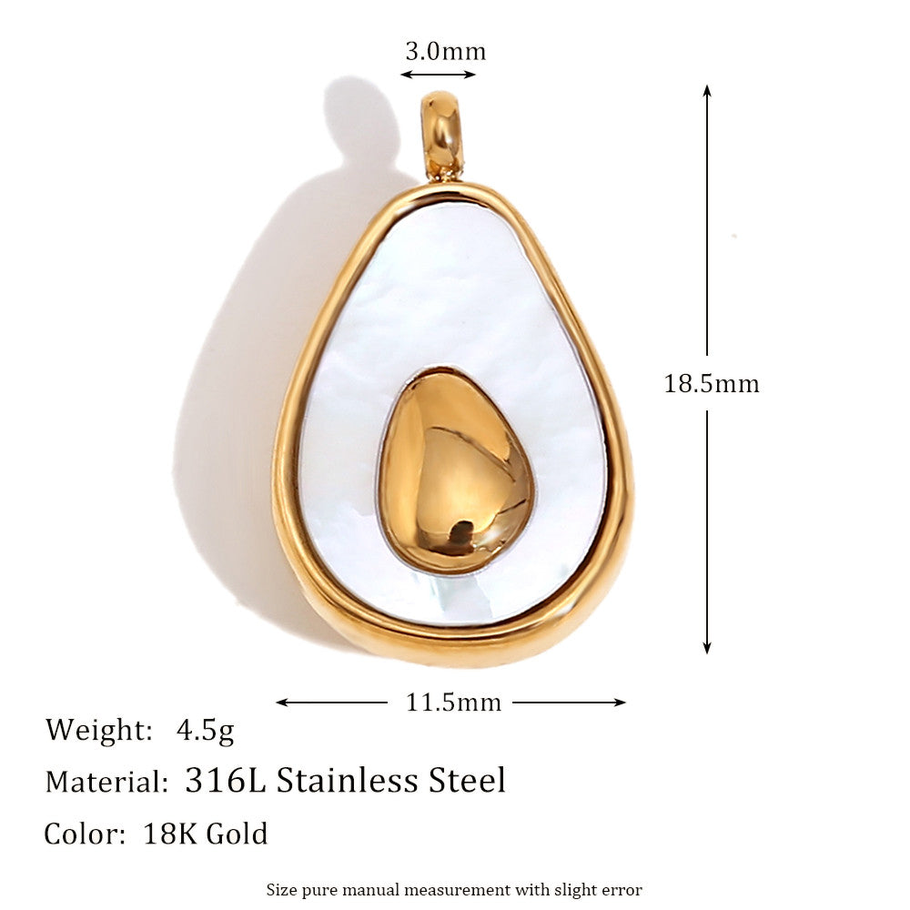 18k Gold Waterproof DIY Retro Style Moon Star Agate Stone Heart Pendant Necklace Bracelet