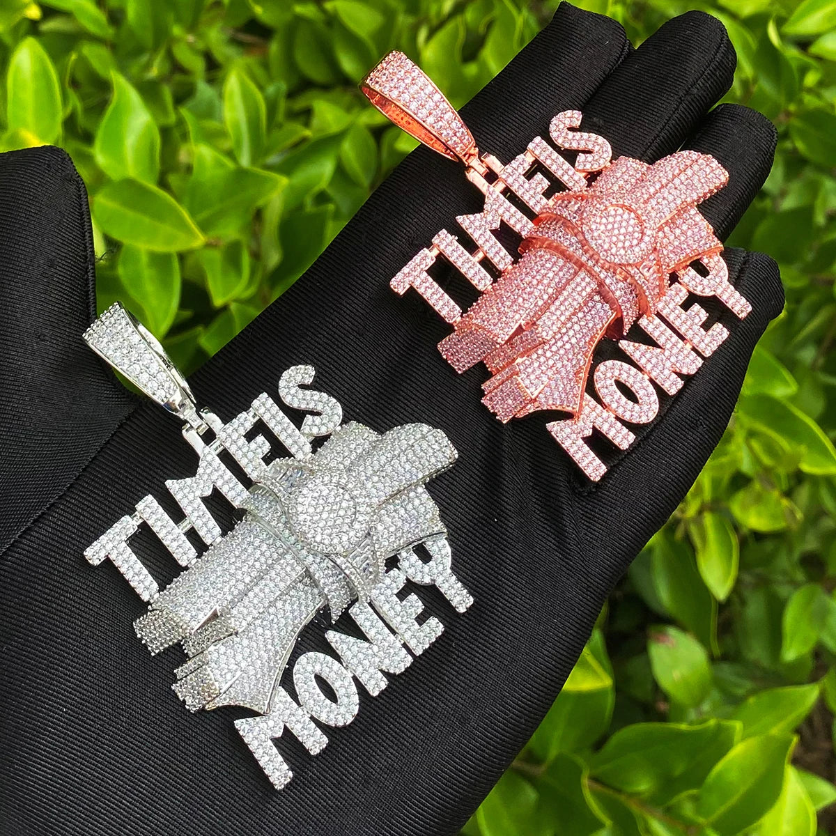 Time Is Money | Flooded Ice 5AA+ VVS Diamond CZ Iced Blinged Out Pendant