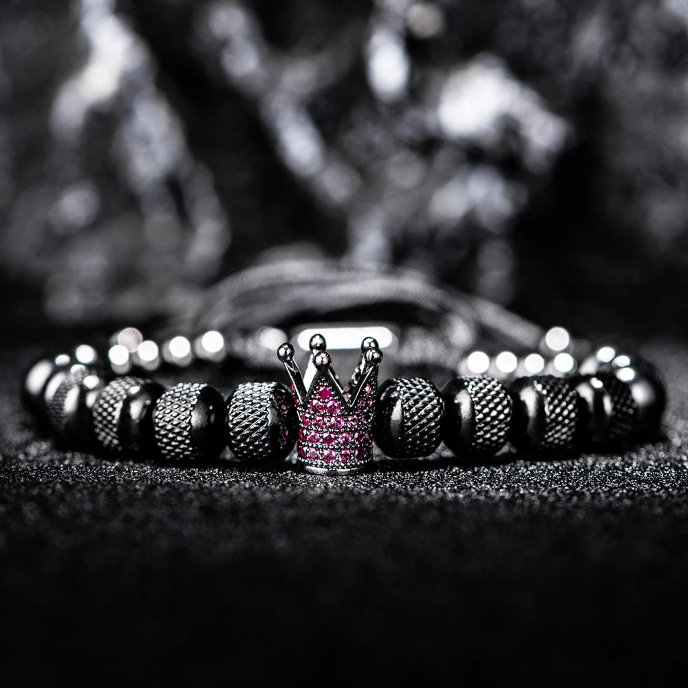 Blessings | VVS Diamond CZ 8MM Kings Crown Iced Blessings Gift Card Message Bracelet