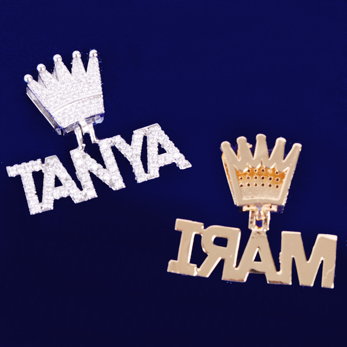 The Queen | Classic Queen's Crown Custom 4 Prong Set VVS Diamond CZ Necklace